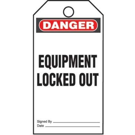 PANDUIT Plastic Tag, 'Danger Equipment Locked Ou PVT-96